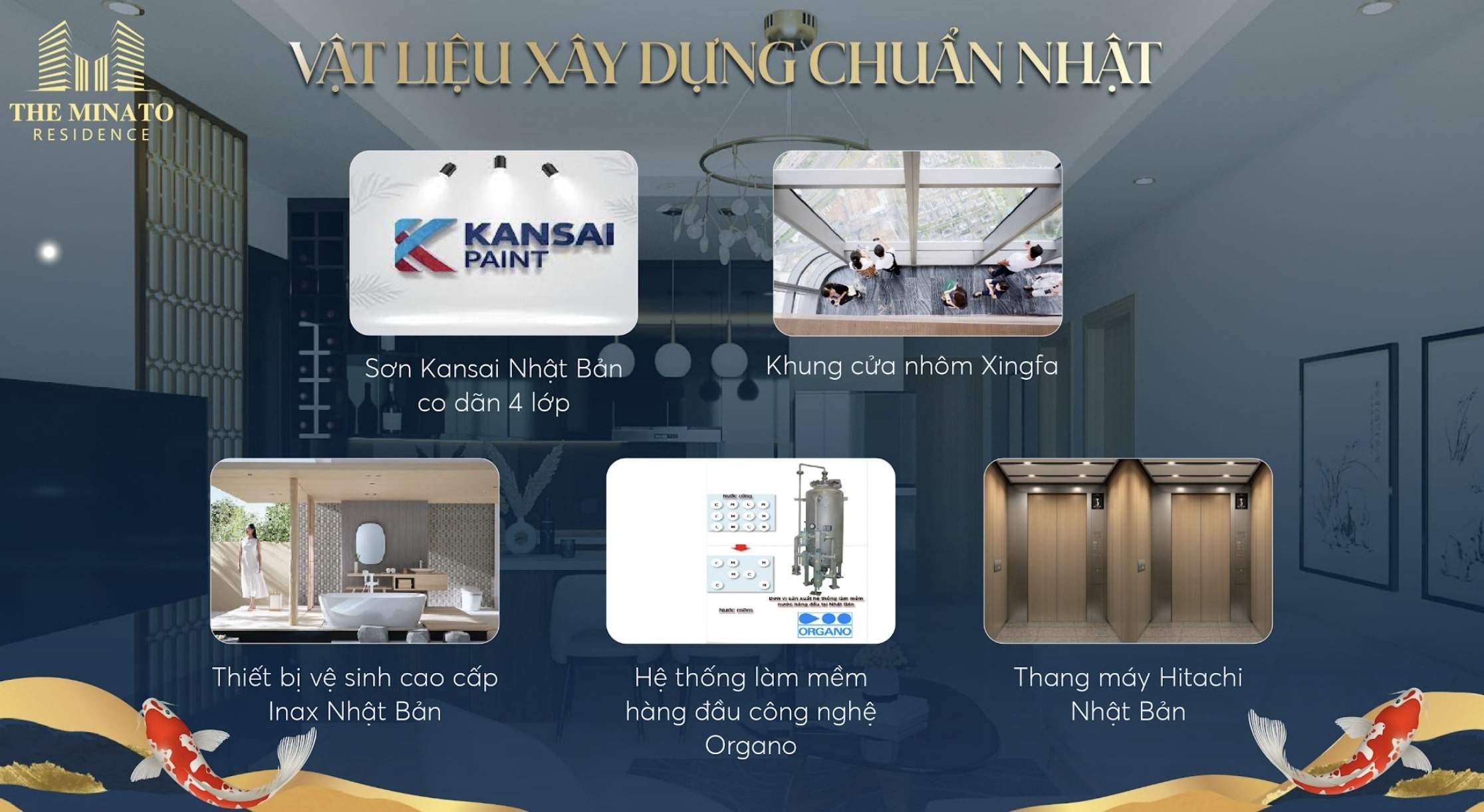 Minato Hải Phòng sử dụng vật liệu xây dựng chất lượng cao cấp chuẩn Nhật